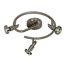 Shuttle - 3 Light Spiral Track Spot Lighting Fixture - Brushed Nickel - B4697 by Artcraft