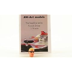 Miniaturkopf �hnlich wie Mika H�kkinen, Modellauto, Fertigmodell, AW-Art Models 1:18