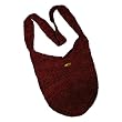 EXP Handcrafted Hemp Foldup Handbag, Burgundy
