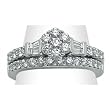 14K White Gold Diamond Wedding Set - 1.00 Ct.