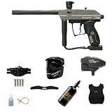 WavetoGo Spyder 2012 Xtra Paintball Marker Gun - Silver Grey Ultra 47ci Chest Neck Combo
