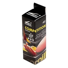 Cornilleau Competition ITTF Orange Table Tennis Balls 3 Pack