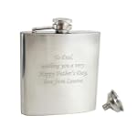 Personalised 6oz Hip Flask YOUR MESSA...