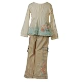Little Girls Fall Clothes TAN FLORAL Top Pant Set FLAPDOODLES Girl 2T-6X