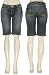 HOTKISS Denim Bermuda Short, 3/26, Blue, 537-12686C