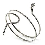 Antique Silver Snake Armlet Bangle