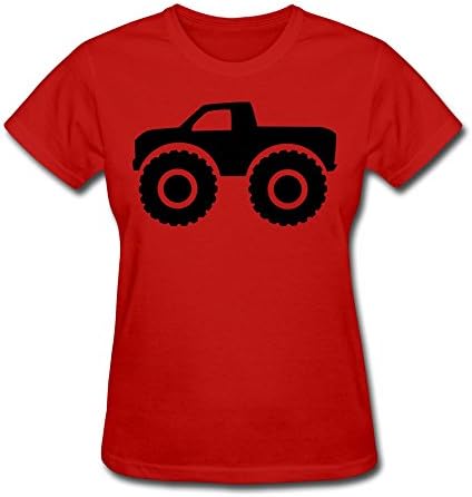 SHHY Women's Monster Truck T Shirt X-Large Red