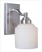 1 Light Bath Bar - Pewter Finish : Etched Opal White Glass