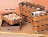 Set of 2 Wood / Iron Trays