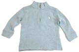 Ralph Lauren Baby Girls / Boys 1/4-zip Sweatshirt in Lt. Blue, Ivory Pony (Boys / Girls)