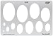 Bild: Schablone Zeichenschablone aus 2mm Kunstoff f�r Technisches Zeichnen Schmuck Design Gestalten Machen Schmuckst�cke Kunst - Ellipse Ellipsen Ellipsenschablone Projektionswinkeln 60 Geometrische Figuren Symbole