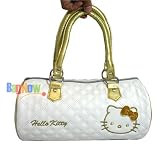 Ladies Baguette Handbag With Gold Trimming Handles