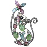 Pugster Sniffing Silver Tone Mouse Animal Brooches Pin