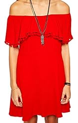 Sexy Bell Sleeves Off the Shoulder Bateau Neck Backless Club Dress/Wedding Party Dress/Mini Dress 