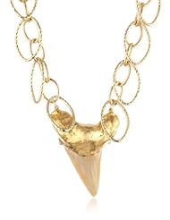 Devon Leigh Sharks Tooth in 24K Gold Foil Pendant Necklace