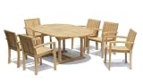 Teak Garden Dining Set 7 Piece