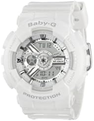 Casio Womens BA-110-7A3CR Baby-G Analog Display Quartz White Watch