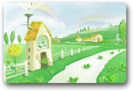 Fashion Doormat - Fairy Tale World Cartoon House Custom Personalized Durable Machine-washable Indoor/outdoor Door Mat 18"(W) x 30"(L) Inch