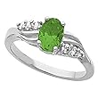 14K White Gold Emerald and Diamond Ring