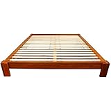 Fine Quality - Zen Simple Japanese Design Platform Bed - Black - 3 Sizes -Twin, Queen, King, and Cal King