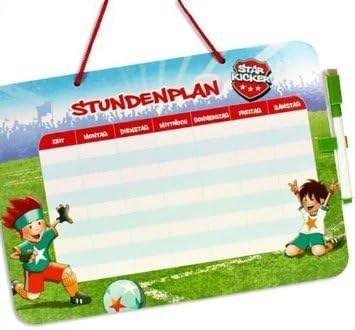 Whiteboad Stundenplan "Fußball / abwischbar / incl. Whiteboard Marker by Trendhouse GmbH
