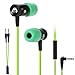 Dostyle In-Ear Earbuds Headphones, Hammering Gaming Earphones Noise Isolating Stereo Bass with Microphone (Green)