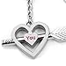 Click Down Arrow to Heart Cute Couple Keychain Love Keychain Key Ring
