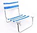 Outdoor Living : Key West Folding Chair with Carry Handles. (Stainless Steel with blue / white striped canvas)