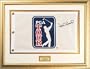 David Duval Framed Autographed Pin Flag