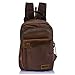 CLELO Leisure Canvas Genuine Leather Small Sling Backpack For Men & Women