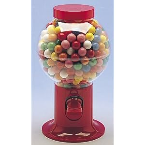Red Gumball Machine - Candy Dispenser 9.5"
