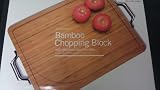 MangoLeaf Bamboo Chopping Block With Stainless Steel Handles MangoLeaf Bamboo Chopping Block With Stainless Steel Handles