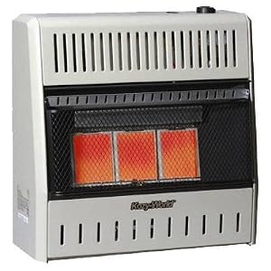 Kozy World KWP196 15,000-BTU Vent-Free LP-Gas Infrared Wall Heater with Thermostat