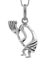 Sterling Silver Kokopelli Pendant, 1 1/4 inch tall