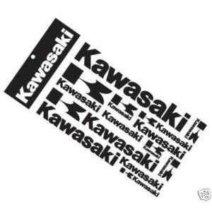 Kawasaki Sticker Sheet - Black