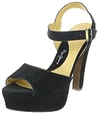 Pepe Jeans Footwear Women's London Suede Ankle Strap Heels
