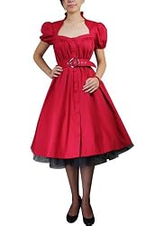 Gothic Belted Ruffle RED Swing Dress 6/S