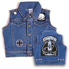 Bottlers Sleeveless Toddler Denim Biker Jacket - Size 4T