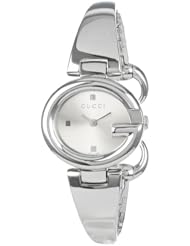 Gucci Womens YA134502 Guccissima Fashion Bangle Silver Dial Watch