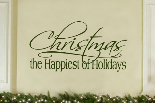 Christmas the happiest vinyl wall lettering words 
