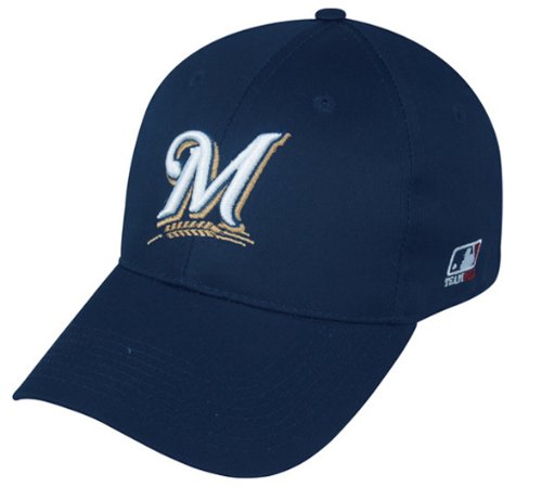 Milwaukee Brewers ADULT Adjustable Hat MLB Officially Licensed Major League Baseball Replica Ball Cap