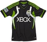 MLS Seattle Sounders FC FC Boy's Replica Away Jersey (Dark Shale, Rave Green, White, M)