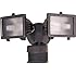 Heath Zenith SL-5512-BZ 300-Watt Quartz Halogen Motion-Sensing Twin Security Light, Bronze