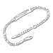 925 Armband Silber inkl. Gravur Herzmuster Länge wählbar (16-19cm) ID0035-H