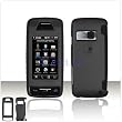 Solid Black RUBBER FEEL SOFT GRIP Case Cover for Brand LG Voyager VX10000 VX-10000 Protective Cell Phone Hard SNAP-ON [Beyond Cell Packaging]