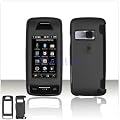 Solid Black RUBBER FEEL SOFT GRIP Case Cover for Brand LG Voyager VX10000 VX-10000 Protective Cell Phone Hard SNAP-ON
