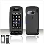 Solid Black RUBBER FEEL SOFT GRIP Case Cover for Brand LG Voyager VX10000 VX-10000 Protective Cell Phone Hard SNAP-ON [Beyond Cell Packaging]