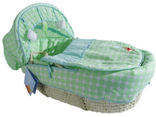 Childrens Toyshop  Toys : Zorbit : Honey Tree Pooh Moses Basket (Palm with embroidered apron)