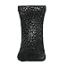 CTM Women's Leather Floral Print Eyeglass Holder and Case