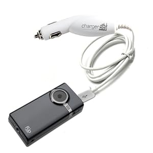 Car Charger Power Adapter + 2 in 1 function 10 FT USB Cable KIT for FLIP Mino , Mino HD, Flip Ultra & Flip Video Camcorder by ChargerCity (will require a FLIP battery pack if use in ULTRA HD 120min 3rd Generation Camcorder)
